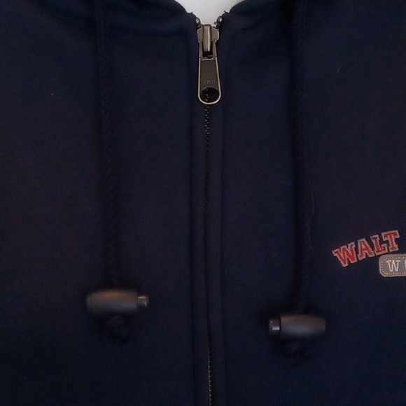 Disney World Hooded Navy Embroidered Sweatshirt with Full Front Zip - Picture 6 of 10